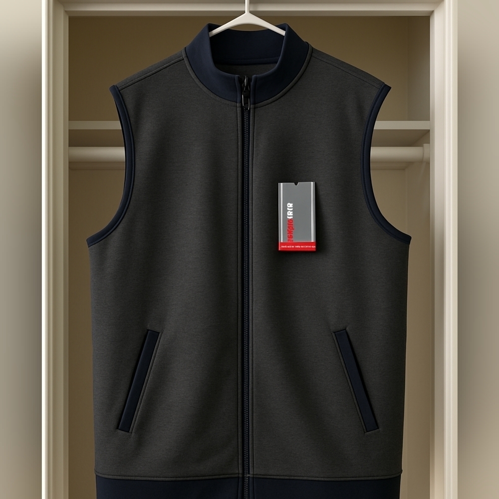 Travel Smart Big Man XXL Casual Knit Performance Work Play Easy Care Vest New